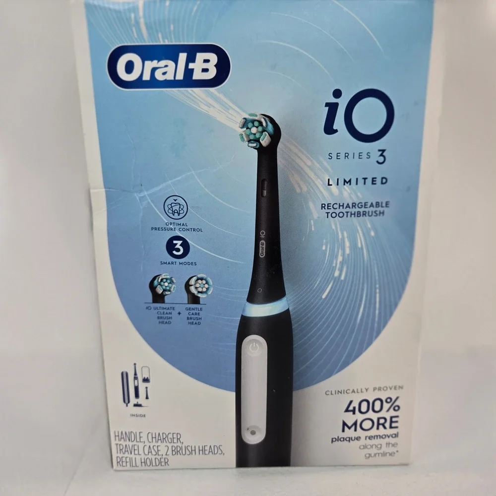 Oral-B iO Series 3 Limited Electric Toothbrush Matte Black 3 Modes Travel Case